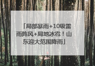 局部暴雨+10级雷雨阵风+局地冰雹！山东迎大范围降雨