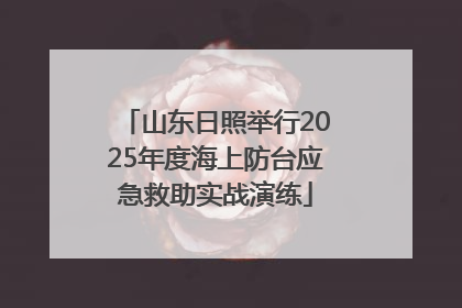 山东日照举行2025年度海上防台应急救助实战演练
