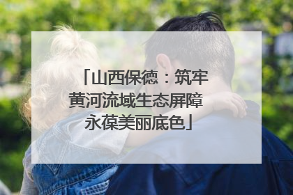 山西保德：筑牢黄河流域生态屏障 永葆美丽底色