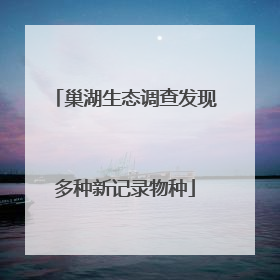 巢湖生态调查发现多种新记录物种