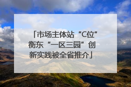 市场主体站“C位” 衡东“一区三园”创新实践被全省推介