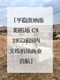 平稳落地南阳机场 C919完成国内支线机场商业首航