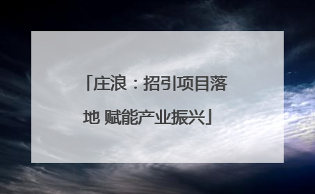 庄浪：招引项目落地 赋能产业振兴