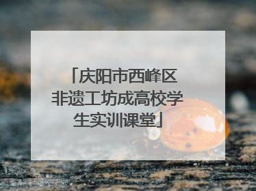 庆阳市西峰区 非遗工坊成高校学生实训课堂