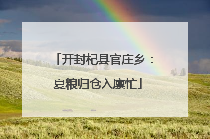 开封杞县官庄乡：夏粮归仓入廪忙