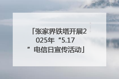 张家界铁塔开展2025年“5.17”电信日宣传活动