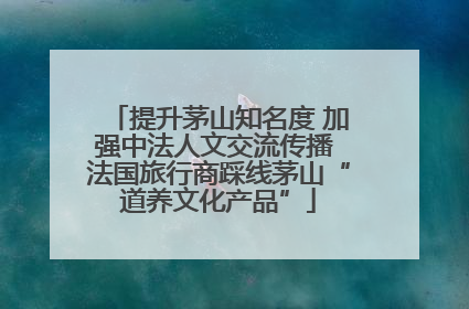 提升茅山知名度 加强中法人文交流传播 法国旅行商踩线茅山“道养文化产品”