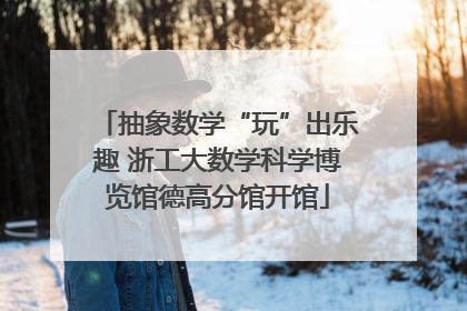 抽象数学“玩”出乐趣 浙工大数学科学博览馆德高分馆开馆