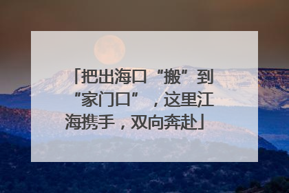 把出海口“搬”到“家门口”，这里江海携手，双向奔赴