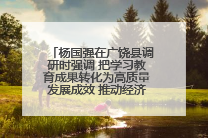 杨国强在广饶县调研时强调 把学习教育成果转化为高质量发展成效 推动经济稳健向好进中提质