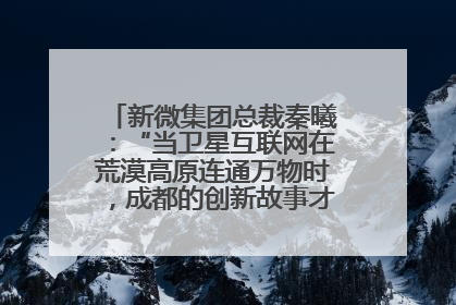 新微集团总裁秦曦：“当卫星互联网在荒漠高原连通万物时，成都的创新故事才真正开始”