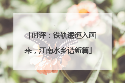 时评：铁轨逶迤入画来，江南水乡谱新篇