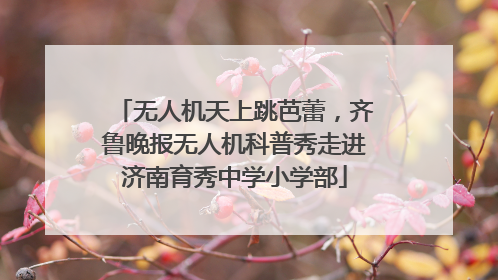 无人机天上跳芭蕾，齐鲁晚报无人机科普秀走进济南育秀中学小学部