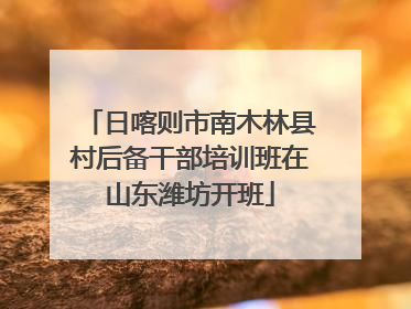 日喀则市南木林县村后备干部培训班在山东潍坊开班