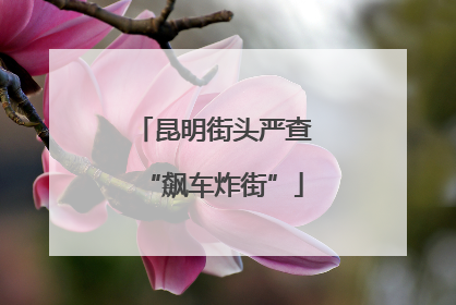 昆明街头严查“飙车炸街”