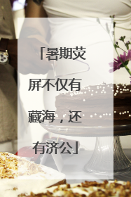 暑期荧屏不仅有藏海，还有济公