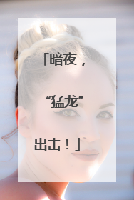 暗夜，“猛龙”出击！