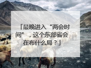 最晚进入“两会时间”，这个东部省会在布什么局？