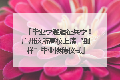 毕业季邂逅征兵季！广州这所高校上演“别样”毕业拨穗仪式