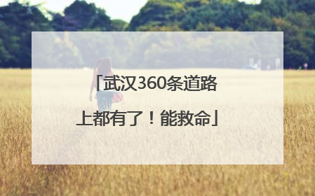 武汉360条道路上都有了！能救命