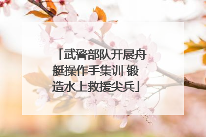 武警部队开展舟艇操作手集训 锻造水上救援尖兵
