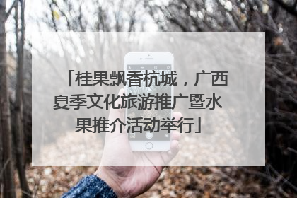 桂果飘香杭城，广西夏季文化旅游推广暨水果推介活动举行