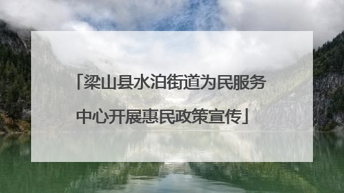 梁山县水泊街道为民服务中心开展惠民政策宣传