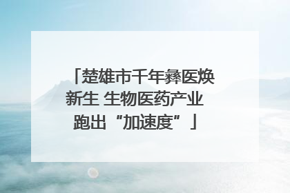 楚雄市千年彝医焕新生 生物医药产业跑出“加速度”
