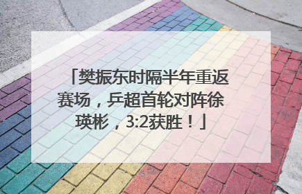樊振东时隔半年重返赛场，乒超首轮对阵徐瑛彬，3:2获胜！