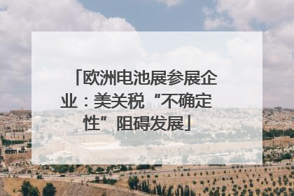 欧洲电池展参展企业：美关税“不确定性”阻碍发展