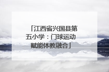 江西省兴国县第五小学：门球运动赋能体教融合