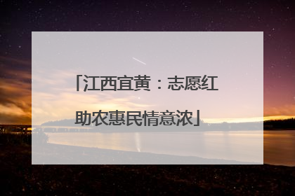 江西宜黄：志愿红助农惠民情意浓