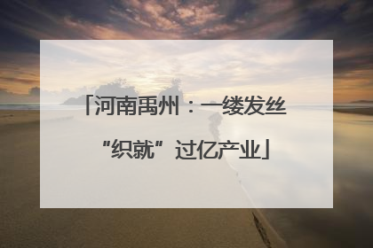 河南禹州：一缕发丝“织就”过亿产业