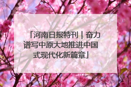 河南日报特刊｜奋力谱写中原大地推进中国式现代化新篇章