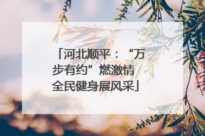河北顺平：“万步有约”燃激情 全民健身展风采