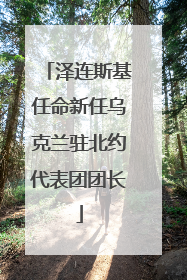 泽连斯基任命新任乌克兰驻北约代表团团长