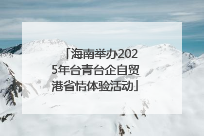 海南举办2025年台青台企自贸港省情体验活动