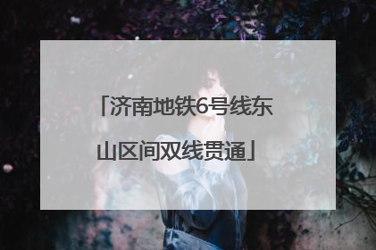济南地铁6号线东山区间双线贯通