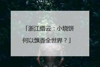 浙江缙云：小烧饼何以飘香全世界？