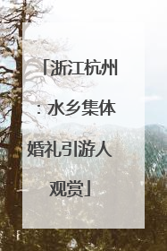 浙江杭州：水乡集体婚礼引游人观赏