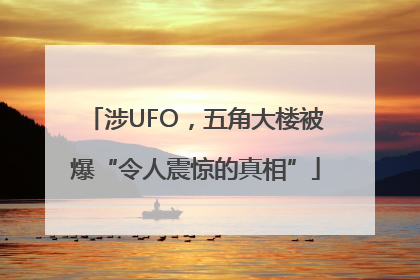 涉UFO，五角大楼被爆“令人震惊的真相”