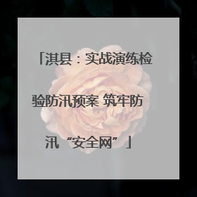 淇县：实战演练检验防汛预案 筑牢防汛“安全网”