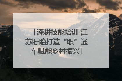 深耕技能培训 江苏盱眙打造“职”通车赋能乡村振兴