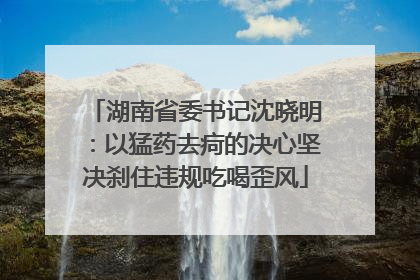 湖南省委书记沈晓明：以猛药去疴的决心坚决刹住违规吃喝歪风