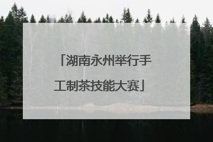 湖南永州举行手工制茶技能大赛