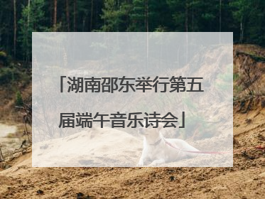 湖南邵东举行第五届端午音乐诗会