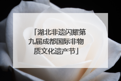 湖北非遗闪耀第九届成都国际非物质文化遗产节