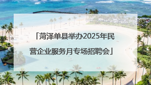 菏泽单县举办2025年民营企业服务月专场招聘会