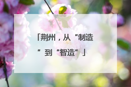 荆州，从“制造”到“智造”