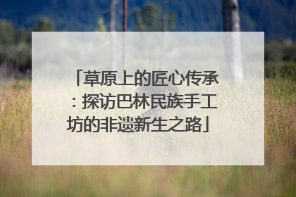 草原上的匠心传承：探访巴林民族手工坊的非遗新生之路